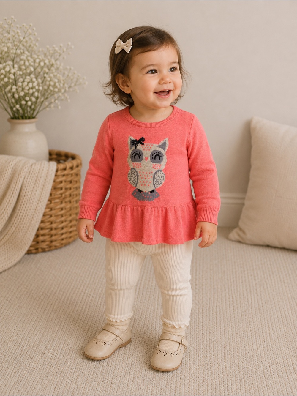 Girls peplum sweater